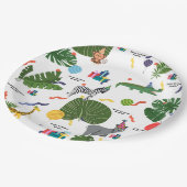 Feestdieren Verjaardagsfeest, Kinder, Oerwoud Papieren Bordje (Gekanteld)