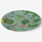 Feestdieren Verjaardagsfeest, Kinder, Oerwoud Papieren Bordje (Gekanteld)