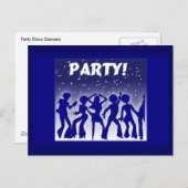 Feestdisco dansers uitnodiging briefkaart (Voorkant / Achterkant)