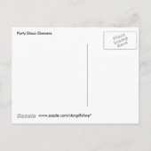 Feestdisco dansers uitnodiging briefkaart (Achterkant)