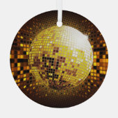 Feestdisco: gloeiende lichten. glas ornament (Achterkant)