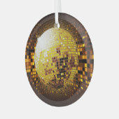 Feestdisco: gloeiende lichten. glas ornament (Voorkant links)