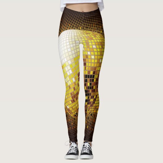Feestdisco:  gloeiende lichten. leggings (Voorkant)