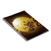 Feestdisco: gloeiende lichten. notitieboek (Rechterzijde)