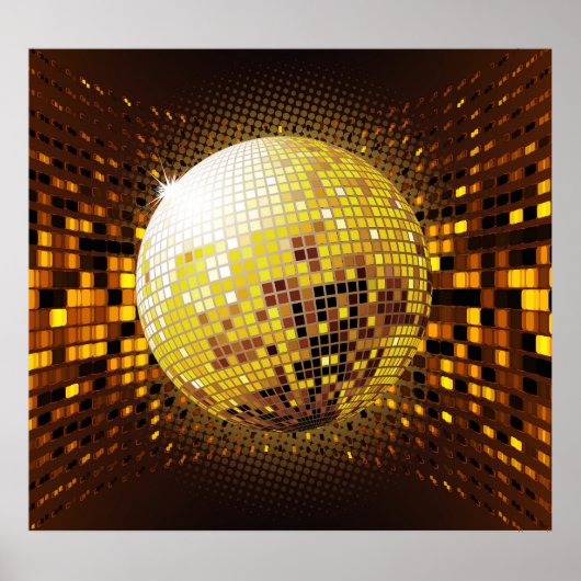 Feestdisco:  gloeiende lichten. poster (Voorkant)