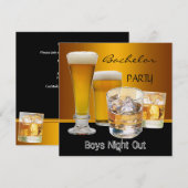 Feestdrinken Bier Jongens Avond Uit, Kaart (Voorkant / Achterkant)