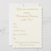 feestdroog en helder kerstdiner kaart (Achterkant)