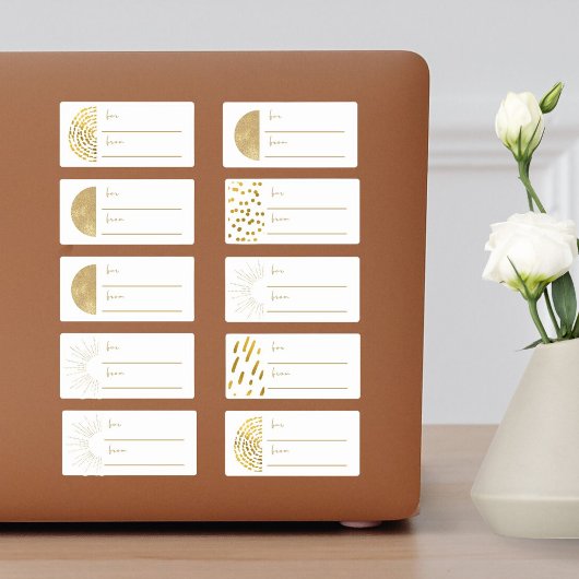 Feestelijk 10pc goud naar van Kerstmis vakantie ca Sticker