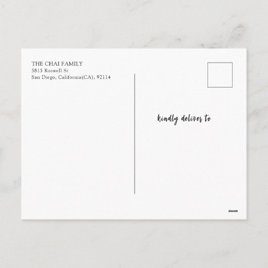 Feestelijk 2025 Lantaarn & Zegeningen Lunar Nieuwj Feestdagenkaart (Achterkant)