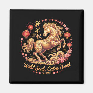 Feestelijk 2026 Crazy Horse Dame Wilde Ziel Kalm H Magneet