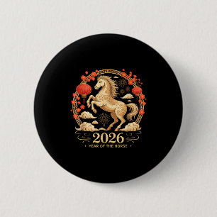 Feestelijk 2026 Jaar Van Het Paard Fortune Lady Ma Ronde Button 5,7 Cm