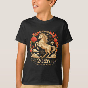 Feestelijk 2026 Jaar Van Het Paard Fortune Lady Ma T-shirt