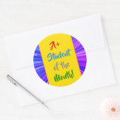 Feestelijk "A+ Student of the Month!" Sticker (Envelop)