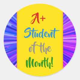 Feestelijk "A+ Student of the Month!" Sticker