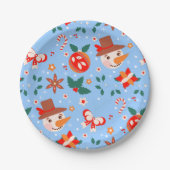 Feestelijk Abstract kerstpatroon Papieren Bordje (Voorkant)