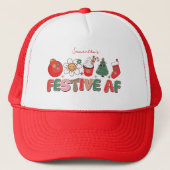 Feestelijk AF | Grappige Kerstmuts Trucker Pet (Voorkant)