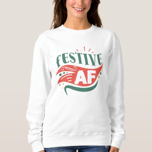 Feestelijk AF kerst sweatshirt (Voorkant)