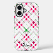 Feestelijk afgespeelde patroonnaam Case-Mate iPhone case (Achterkant)