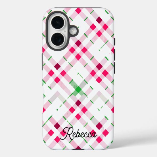 Feestelijk afgespeelde patroonnaam Case-Mate iPhone case (Achterkant)