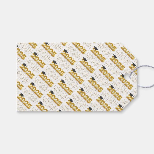 Feestelijk Afstuderen 2025 Cadeaulabel (Voorkant (Horizontaal))