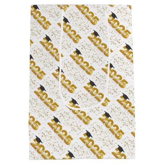 Feestelijk Afstuderen 2025 Medium Cadeauzakje (Achterkant)