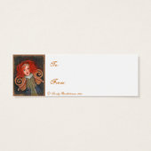 Feestelijk Angel Gift Label Mini Visitekaartjes (Achterkant)