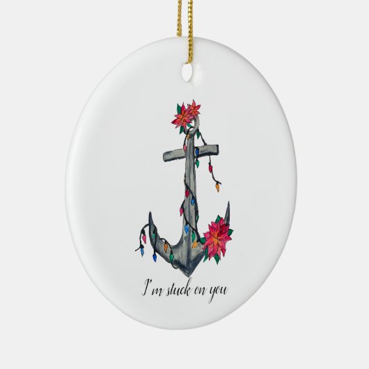 Feestelijk anker keramisch ornament (Rechts)