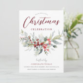 Feestelijk Bedrijf Kantoor Corporate Christmas Par Kaart (Staand voorkant)