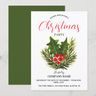 Feestelijk Bedrijf Kantoor Corporate Christmas Par Kaart