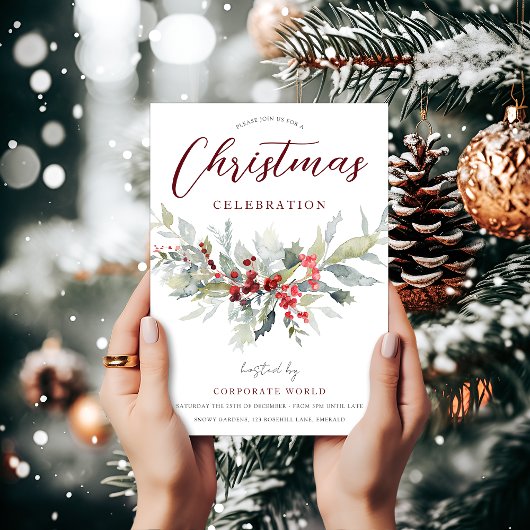 Feestelijk Bedrijf Kantoor Corporate Christmas Par Kaart