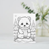 Feestelijk beer kinder kleurstof Briefkaart (Staand voorkant)