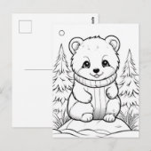 Feestelijk beer kinder kleurstof Briefkaart (Voorkant / Achterkant)