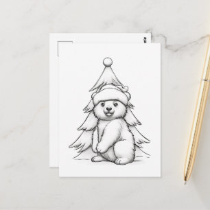 Feestelijk beer kinder kleurstof briefkaart