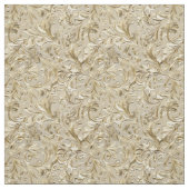 Feestelijk beige goud bewerkt leer stof (Swatch)