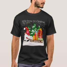 Feestelijk ben ik gnoom voor kerstsneeuw t-shirt