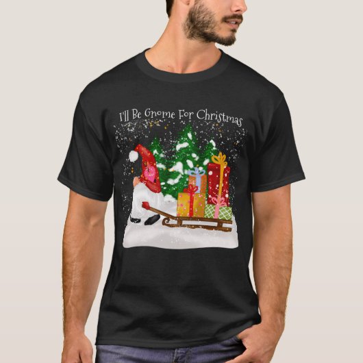Feestelijk ben ik gnoom voor kerstsneeuw t-shirt (Voorkant)