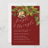 Feestelijk Blad Jingle Mingle Kerstfeest Kaart (Voorkant)