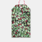 Feestelijk blad Kerst waterverf schilderij Cadeaulabel (Voorkant)