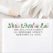 Feestelijk blad retouradres etiket (Insitu)