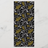 Feestelijk bladwerk vintage deco lijst vakantiefee menu (Achterkant)