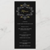 Feestelijk bladwerk vintage deco lijst vakantiefee menu (Voorkant)