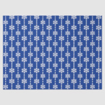 Feestelijk blauw en wit wintervlokkenpatroon