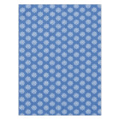 Feestelijk Blauw Wit Sneeuwvlok Patroon Kerstmis Tafelkleed (Voorkant)