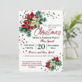 Feestelijk Bloemenbedrijf Kantoor Kerstfeest Kaart (Staand voorkant)