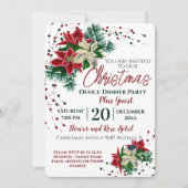 Feestelijk Bloemenbedrijf Kantoor Kerstfeest Kaart (Voorkant)