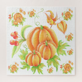 Feestelijk boeket met pompoen legpuzzel