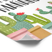 Feestelijk bord voor cactustafel alsof er geen mor poster (Hoek)
