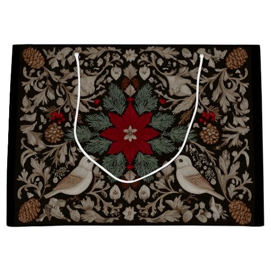 feestelijk borduurwerk groot cadeauzakje (Voorkant)