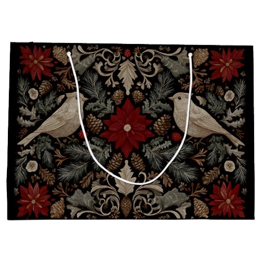 feestelijk borduurwerk groot cadeauzakje (Achterkant)