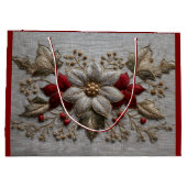 feestelijk borduurwerk groot cadeauzakje (Achterkant)